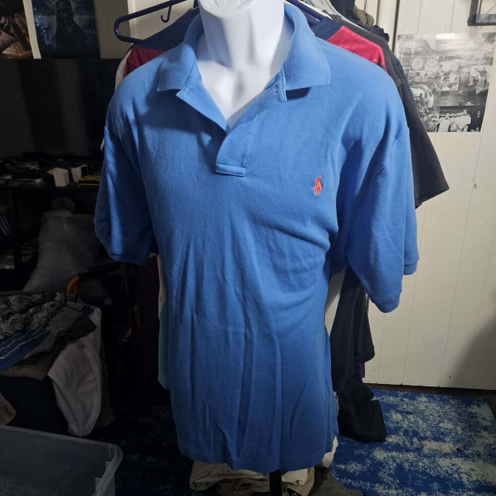 Polo by Ralph Lauren Blue Cotton Short Sleeve Polo Shirt Men's XL